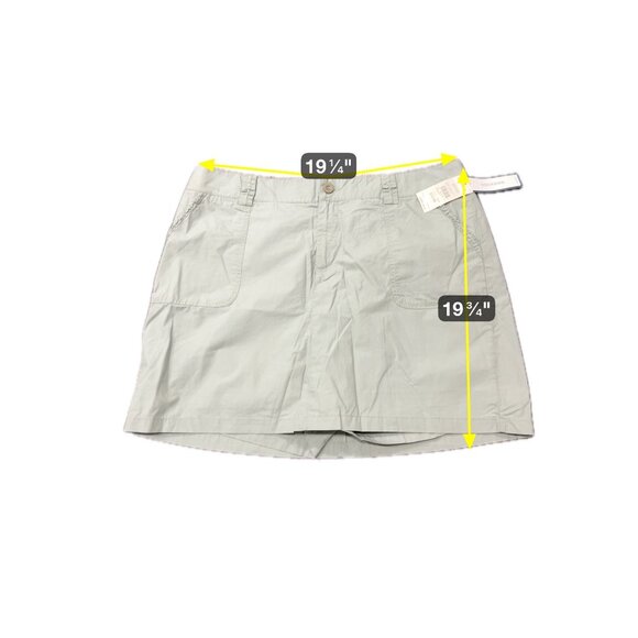 Dockers Womens Khaki Green Cotton Skirt With Buttoned Back Pockets Sz 18 - Picture 8 of 10